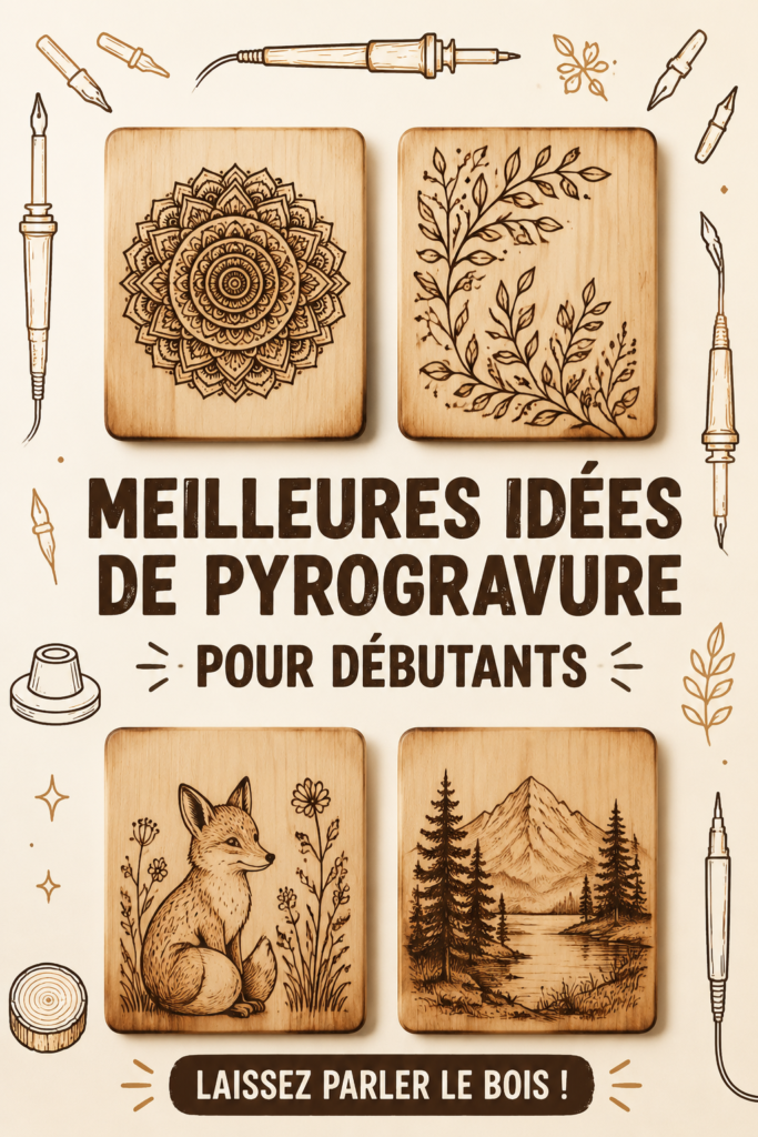 Une belle oeuvre de pyrogravure sur bois réalisée par une débutante.