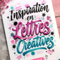 Un exemple de hand lettering créatif sur un fond coloré.