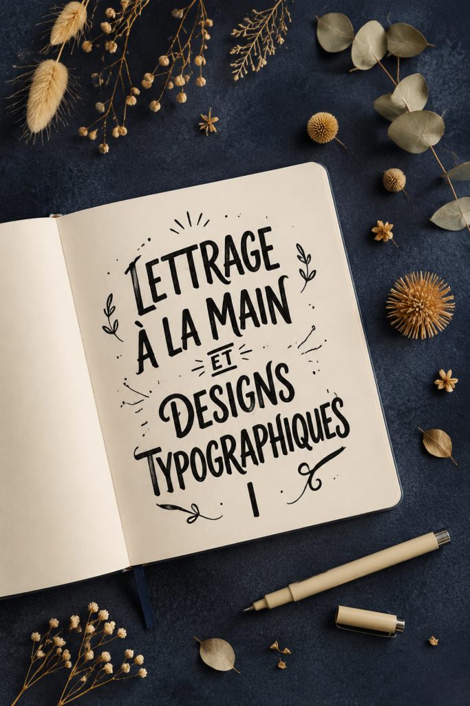 Un exemple de design typographique inspirant avec du hand-lettering.