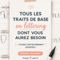 Une démonstration de lettering à la main avec différents styles de lettres dans un carnet de croquis.