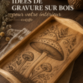 Ornements en bois créatifs pour la décoration intérieure, affichant une diversité de styles et techniques.