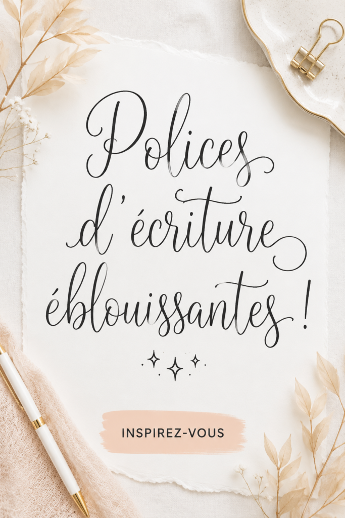 Exemples de polices manuscrites élégantes pour le design graphique.