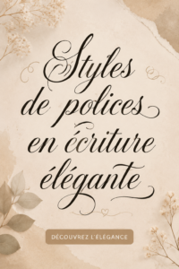 Exemples de styles de police script élégants pour la typographie