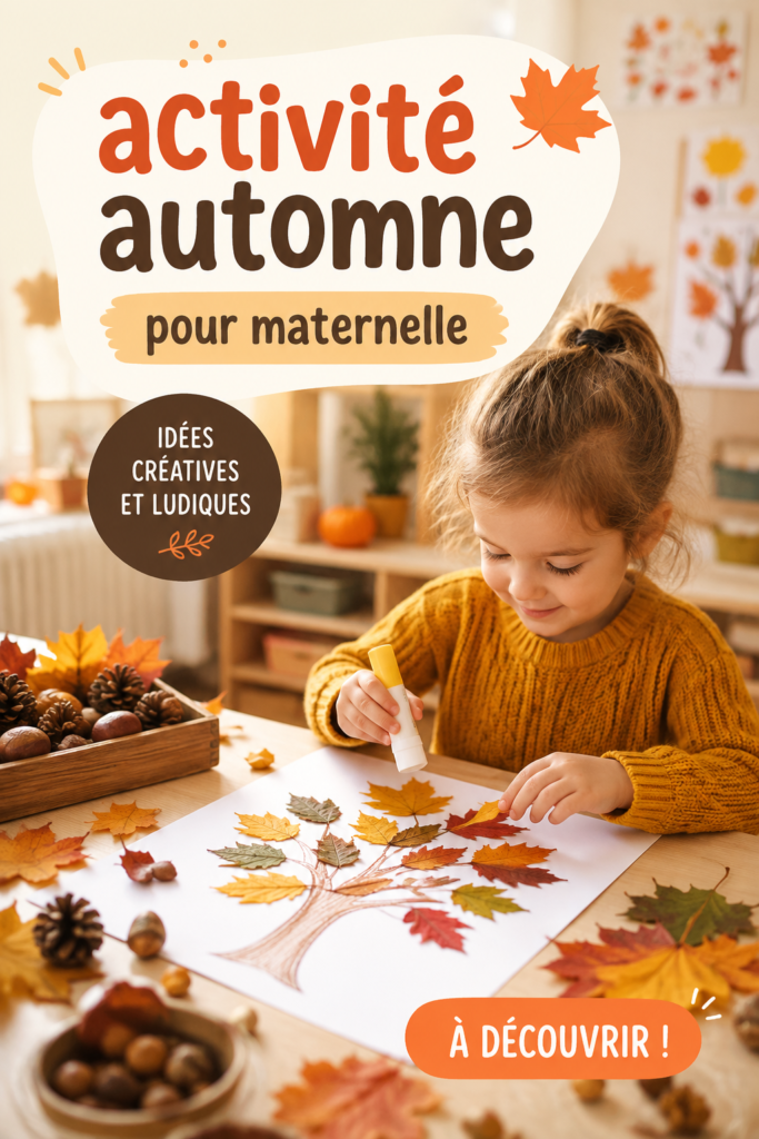 Enfants en maternelle s'amusent à réaliser des activités créatives d'automne