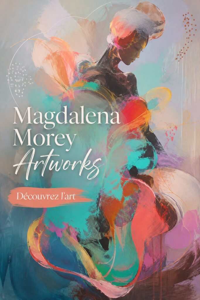 Oeuvre colorée de Magdalena Morey représentant des formes abstraites et accueillantes