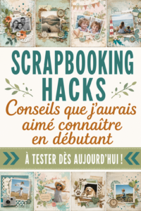 Personne créant une page de scrapbooking avec des papiers colorés et des embellissements