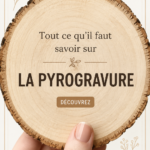 Un projet de pyrogravure sur bois illustrant la technique artistique.