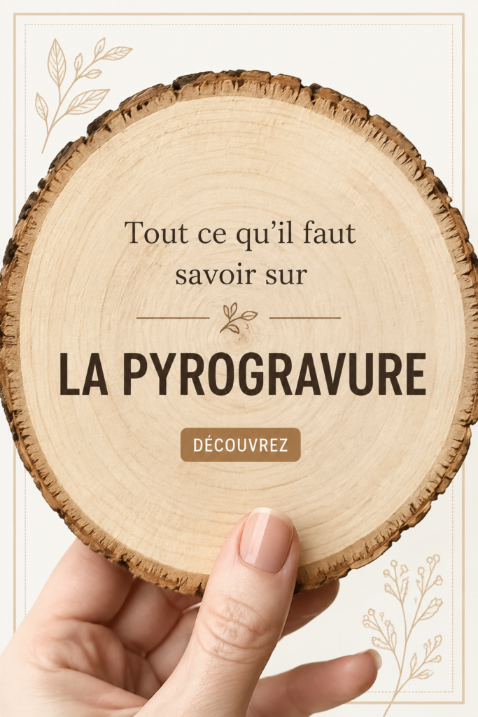 Un projet de pyrogravure sur bois illustrant la technique artistique.