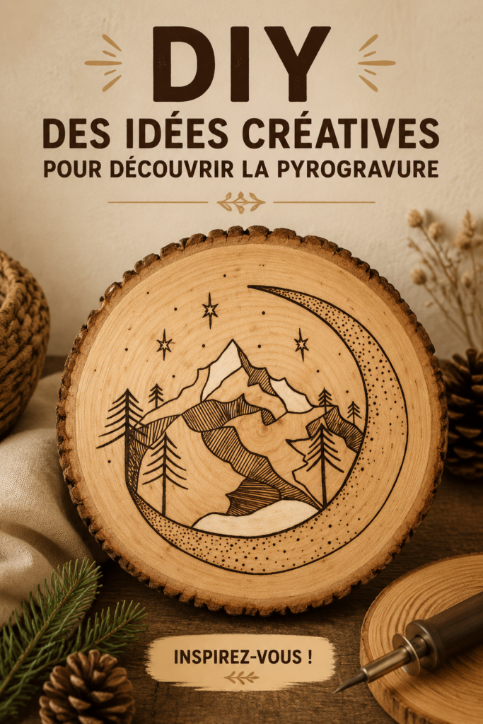 Un magnifique projet de pyrogravure sur bois montrant une fleur délicate, symbole de créativité.
