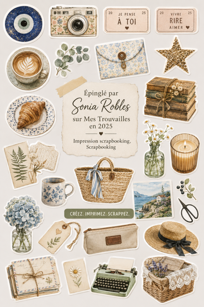 Un scrapbook coloré avec des photos et des embellissements créatifs, illustrant l'esprit du DIY.