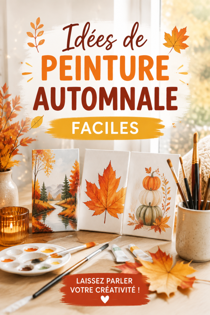 Image colorée de projets de peinture automnale faciles à réaliser