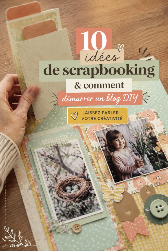 Un beau projet de scrapbooking coloré avec des embellissements créatifs.