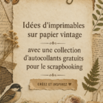 Collection d'impressions vintage prête à être utilisée pour le scrapbooking