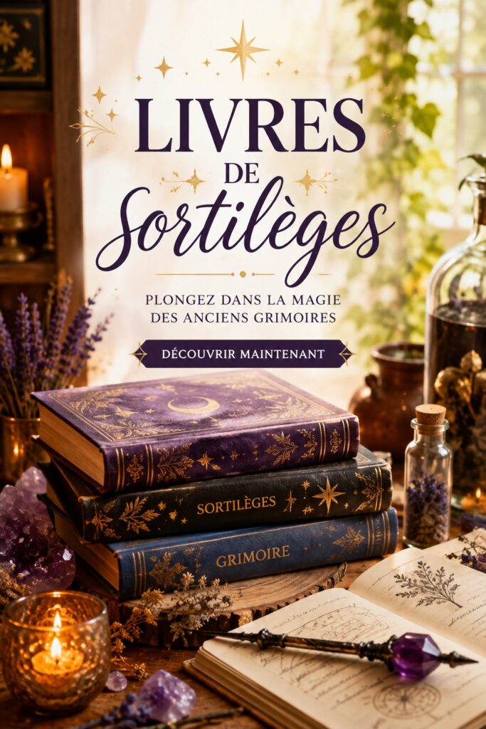 Couverture inspirante d'un livre de sortilèges sur une table légendaire.