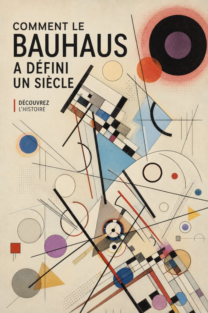 Un design minimaliste inspiré du Bauhaus avec des lignes épurées et des formes géométriques.