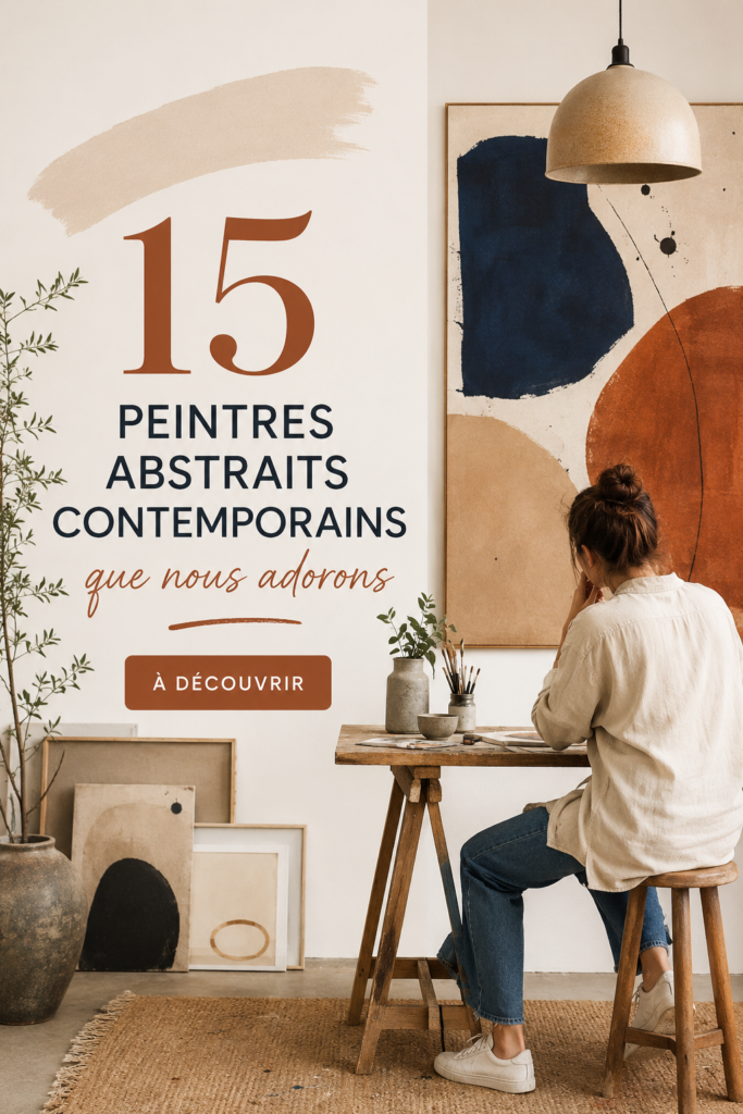 Peinture abstraite contemporaine colorée d'un artiste moderne