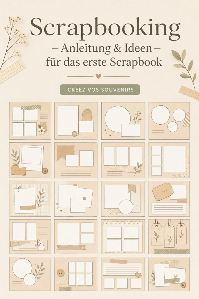 Un beau scrapbook ouvert montrant des pages décorées, avec des photos et des embellissements colorés.
