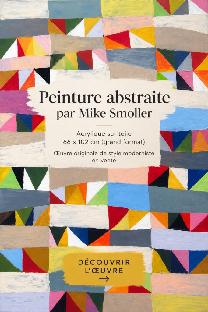 Tableau abstrait moderne de Mike Smoller en acrylique sur toile