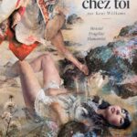 Une artiste peint sur une toile, exprimant ses émotions par les couleurs.