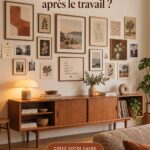 Salon décoré de manière chaleureuse et apaisante pour réduire le stress