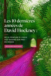 Une œuvre récente de David Hockney, symbolisant sa transition vers le numérique.