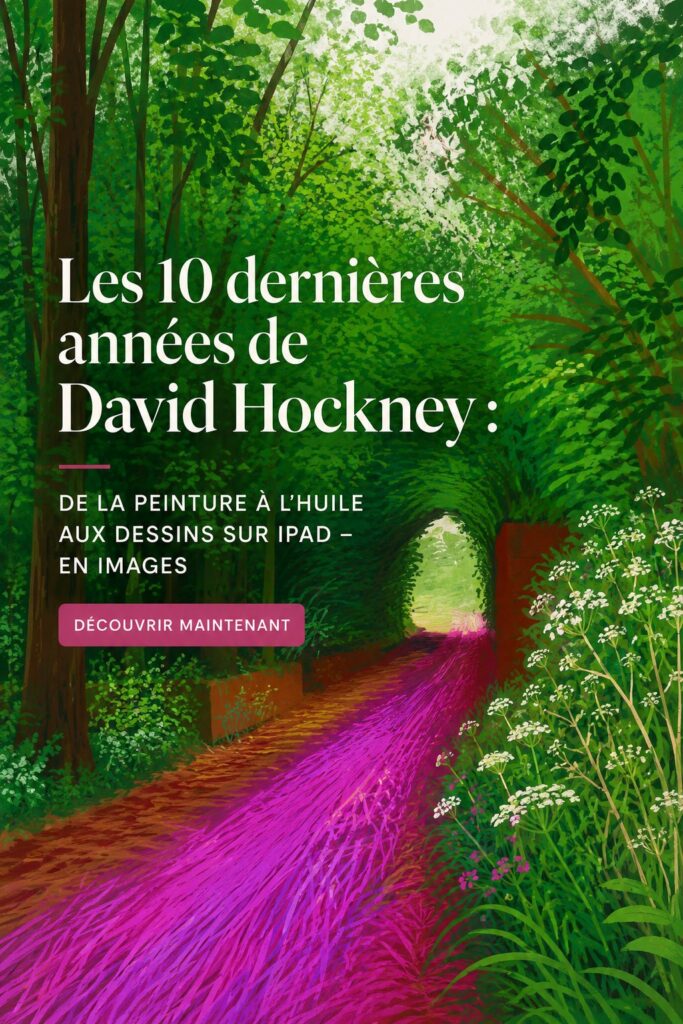 Une œuvre récente de David Hockney, symbolisant sa transition vers le numérique.