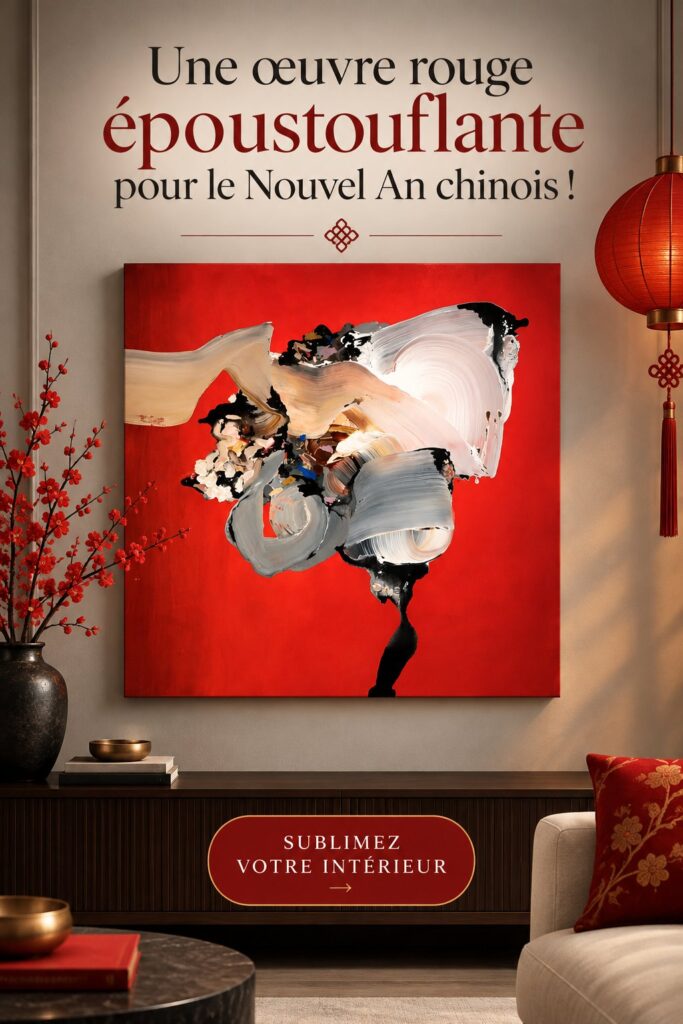 Des décorations artistiques rouges pour le Nouvel An chinois
