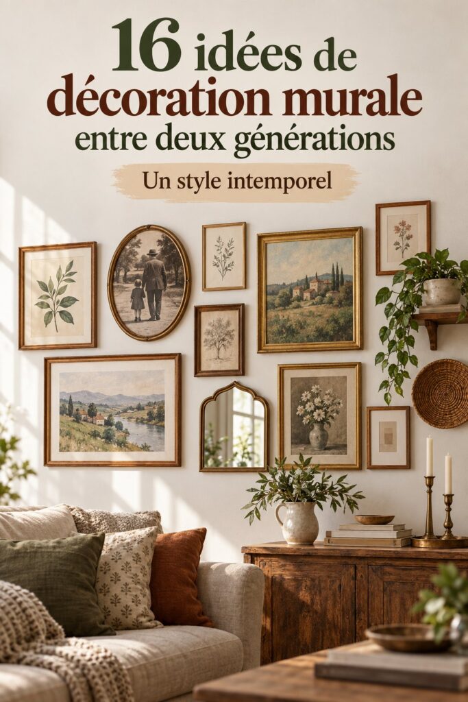 Une décoration murale grand millénaire chaleureuse et artistique