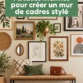 Un mur de galerie chic et artistique avec divers cadres décoratifs.