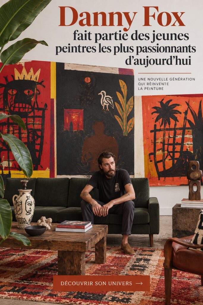 Oeuvre colorée de Danny Fox qui dévoile son style artistique unique.