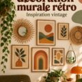 Un mur décoré avec des cadres vintage, illustrant la tendance du décor mural vintage.
