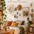 Un petit appartement décoré avec des objets personnels racontant une histoire unique.