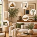 Intérieur de maison stylé avec des éléments décoratifs modernes.