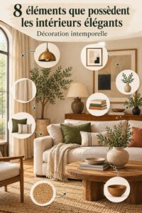 Intérieur de maison stylé avec des éléments décoratifs modernes.