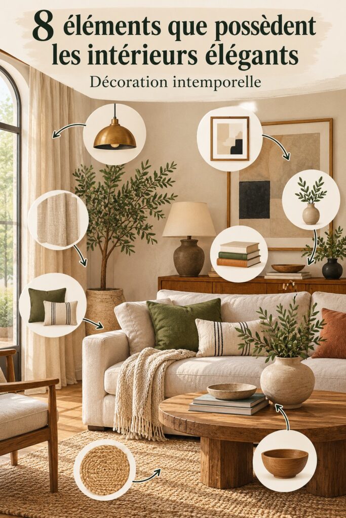 Intérieur de maison stylé avec des éléments décoratifs modernes.