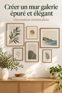 Une galerie murale chic avec des œuvres d'art sobre et élégantes.