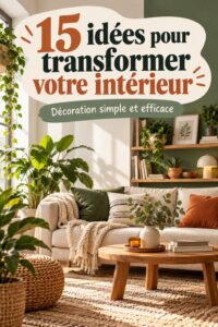 Une pièce modernisée avec des éléments décoratifs chaleureux et colorés.