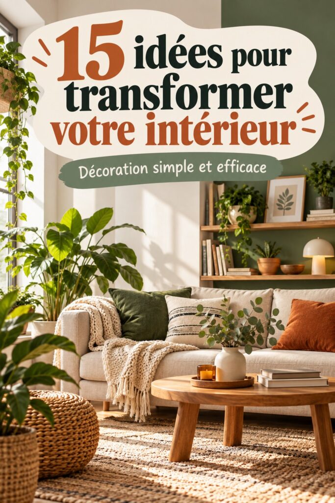 Une pièce modernisée avec des éléments décoratifs chaleureux et colorés.
