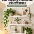 Étagères Mosslanda décorées avec des accessoires colorés dans un intérieur géométrique.