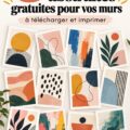 Imprimables d'art abstrait gratuits sur un mur de galerie moderne