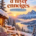 Un paysage d'hiver enneigé avec des arbres recouverts de neige et un ciel clair, inspirant pour des créations artistiques.