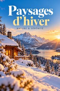 Un paysage d'hiver enchanteur avec des arbres enneigés et un ciel bleu