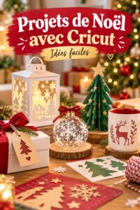 Projets de Noël créatifs réalisés avec une machine Cricut