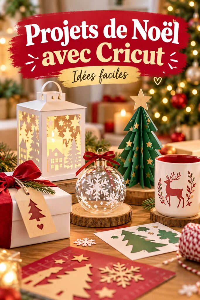 Projets de Noël créatifs réalisés avec une machine Cricut